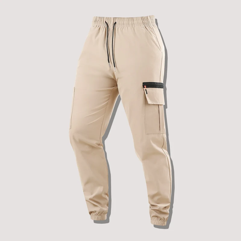 Herren Utility-Cargo-Jogginghose mit Kordelzug, Reißverschluss-Beintasche & elastischen Bündchen Nord Taschen