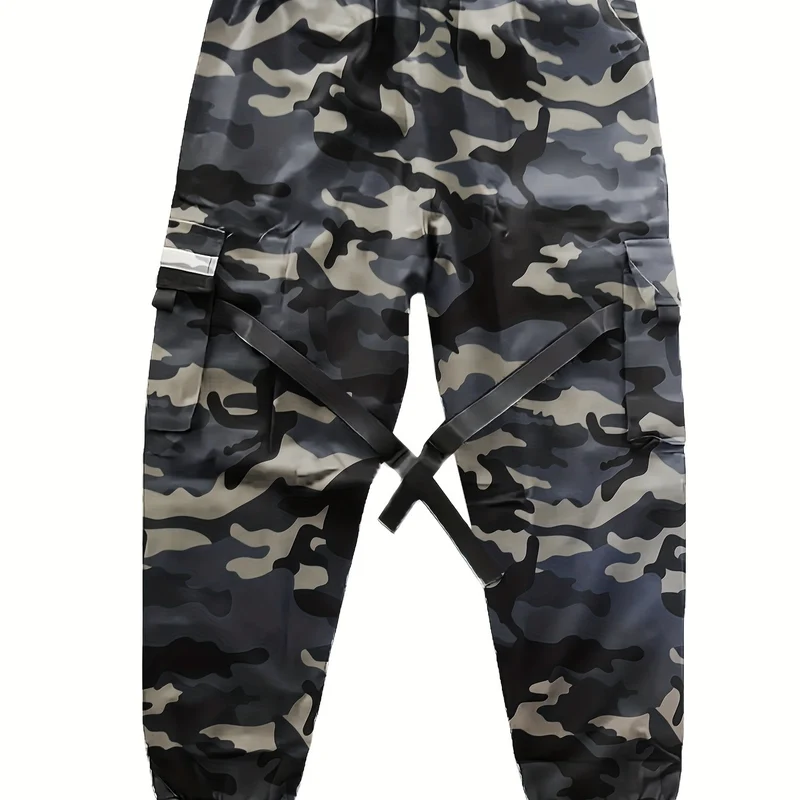 Herren Utility‑Cargo‑Jogginghose mit elastischem Bund, verstellbaren Beinriemen & Multifachtaschen Nord Taschen