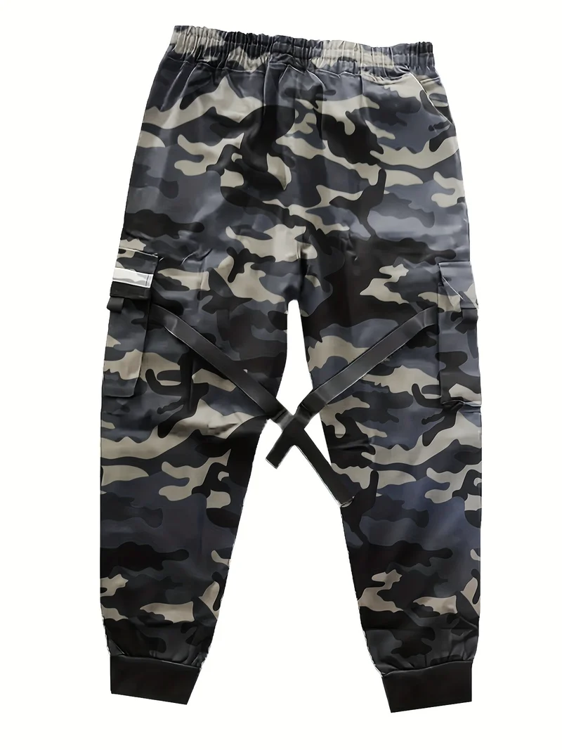 Herren Utility‑Cargo‑Jogginghose mit elastischem Bund, verstellbaren Beinriemen & Multifachtaschen Nord Taschen