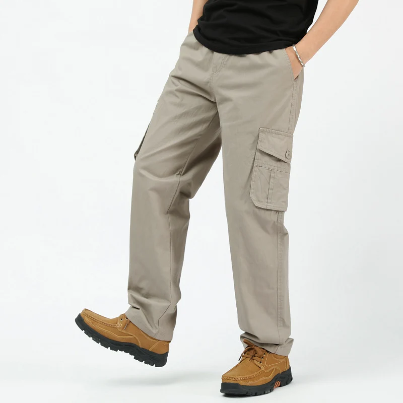 Herren utilitaristische Cargohose mit geradem Schnitt und Multifachtaschen Nord Taschen
