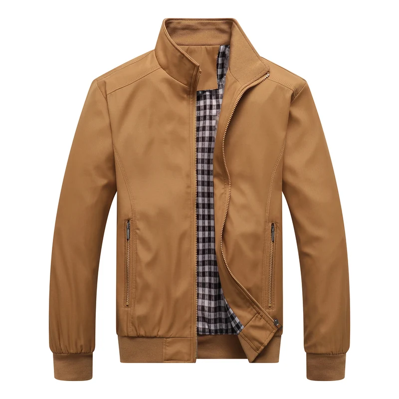 Herren Urbaner Stehkragen‑Blouson aus windabweisendem Softshell mit kariertem Thermofutter Nord Taschen