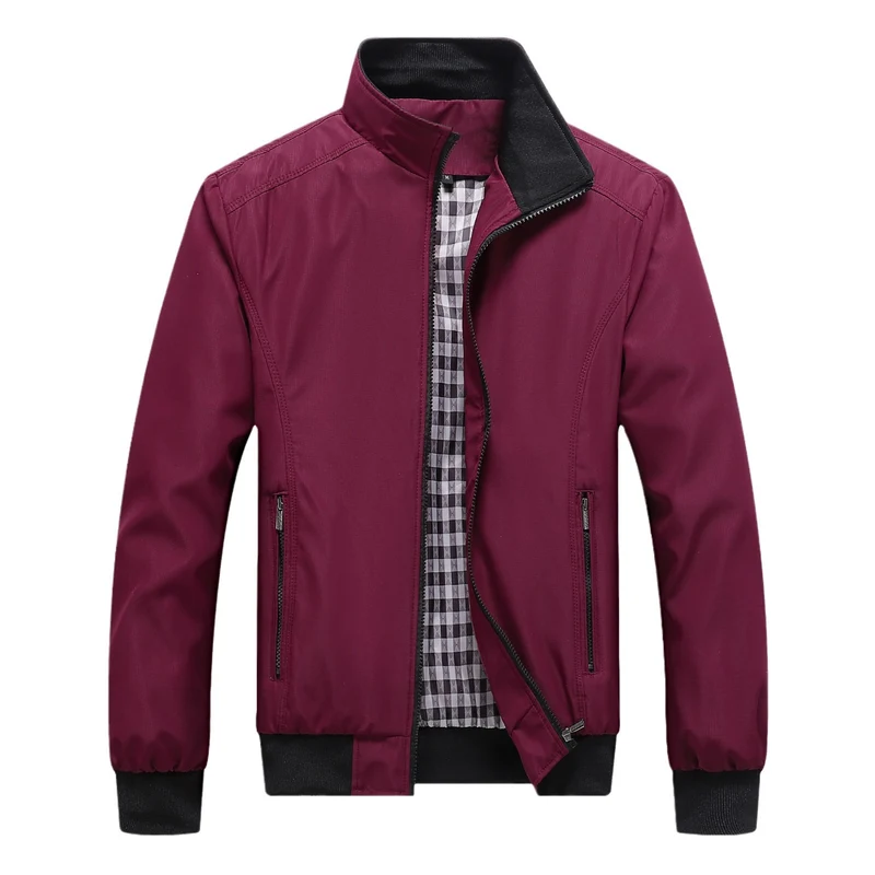 Herren Urbaner Stehkragen‑Blouson aus windabweisendem Softshell mit kariertem Thermofutter Nord Taschen