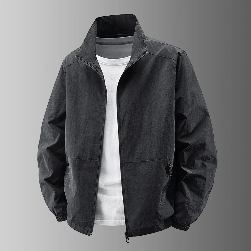 Herren Ultralight Technical Blousonjacke mit elastischen Bündchen, verdeckten Reißverschlusstaschen & atmungsaktivem Nylonmix Nord Taschen
