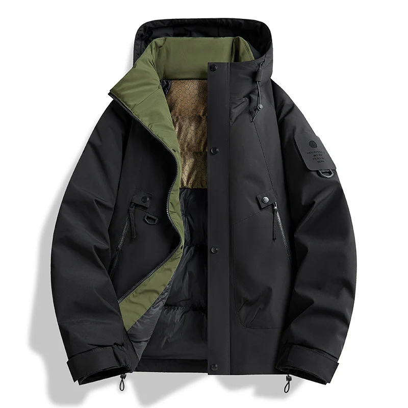 Herren Technischer Urbanparka mit Thermoisolierung und multifunktionalen Taschen Nord Taschen