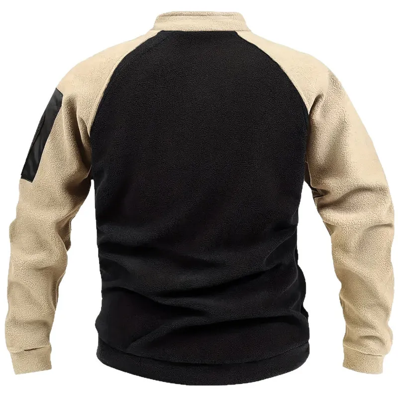 Herren Technischer Fleece-Combat-Pullover mit verstärkter Frontplatte & Schulterreißverschlüssen Nord Taschen