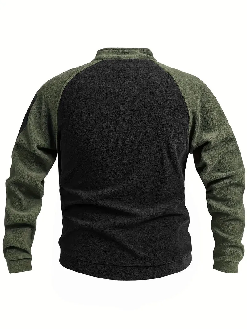 Herren Technischer Fleece-Combat-Pullover mit verstärkter Frontplatte & Schulterreißverschlüssen Nord Taschen