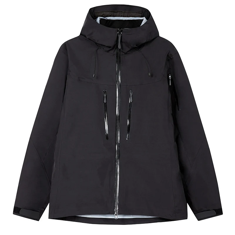 Herren Technische wasserdichte Outdoorjacke mit Kapuze und verschweißten Reißverschlüssen Nord Taschen
