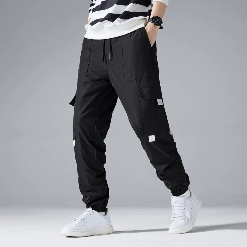 Herren Technische Utility-Cargohose im Joggerstil mit Tunnelzug & elastischen Knöchelbündchen Nord Taschen