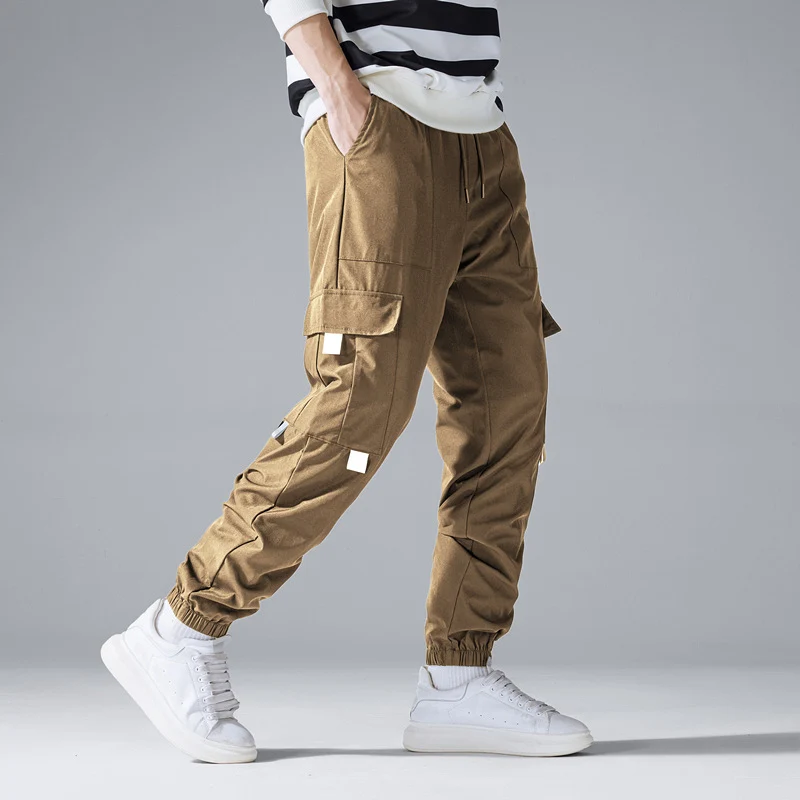 Herren Technische Utility-Cargohose im Joggerstil mit Tunnelzug & elastischen Knöchelbündchen Nord Taschen