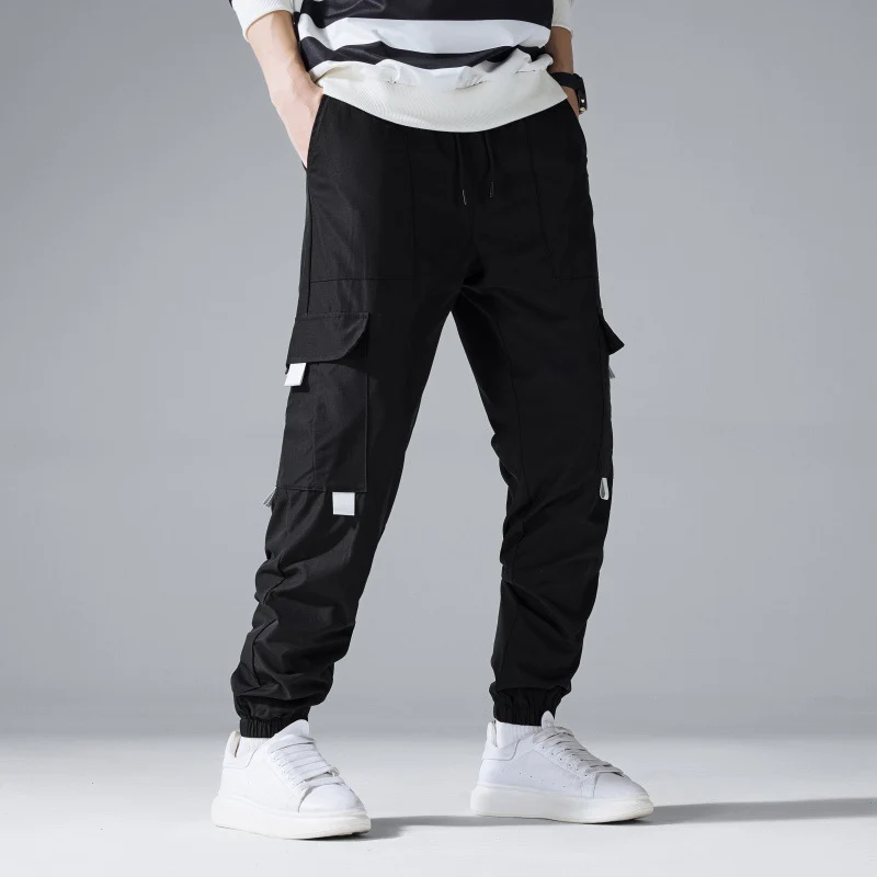 Herren Technische Utility-Cargohose im Joggerstil mit Tunnelzug & elastischen Knöchelbündchen Nord Taschen