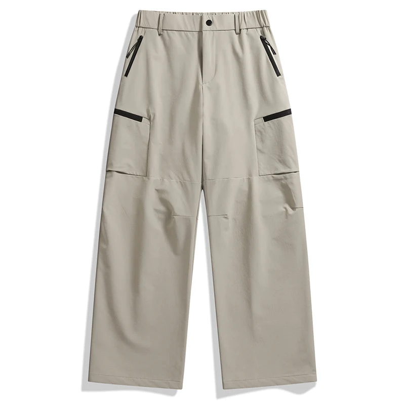 Herren Technische Utility-Cargo-Hose mit weitem Bein, elastischem Bund & Reißverschlusstaschen Nord Taschen