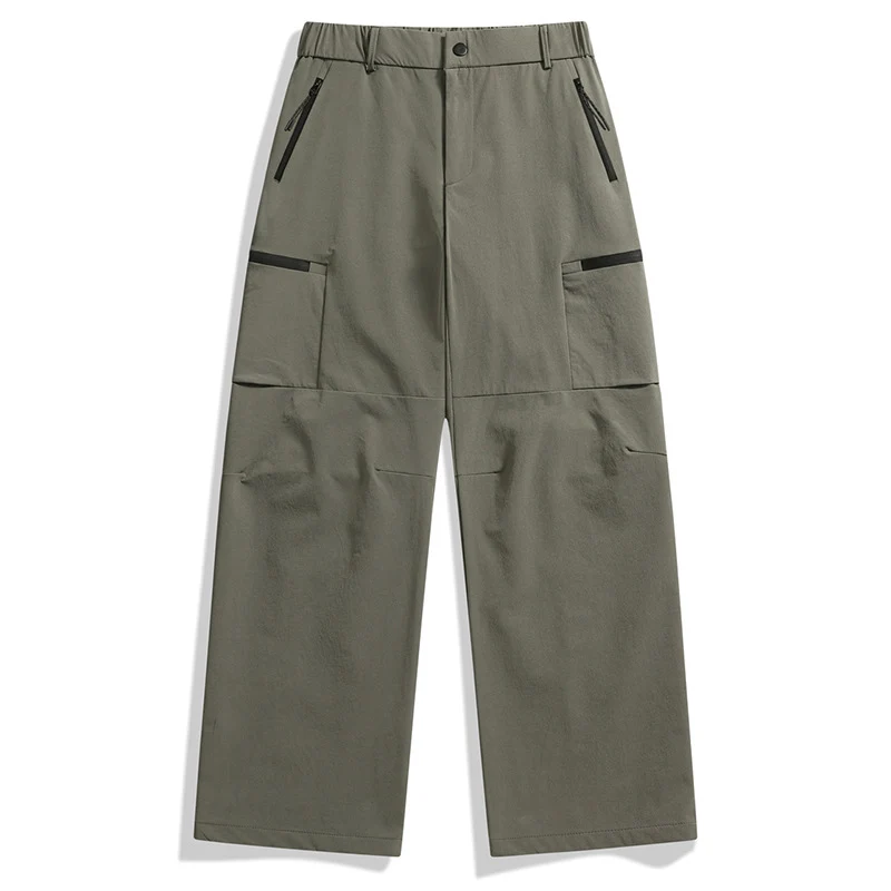 Herren Technische Utility-Cargo-Hose mit weitem Bein, elastischem Bund & Reißverschlusstaschen Nord Taschen