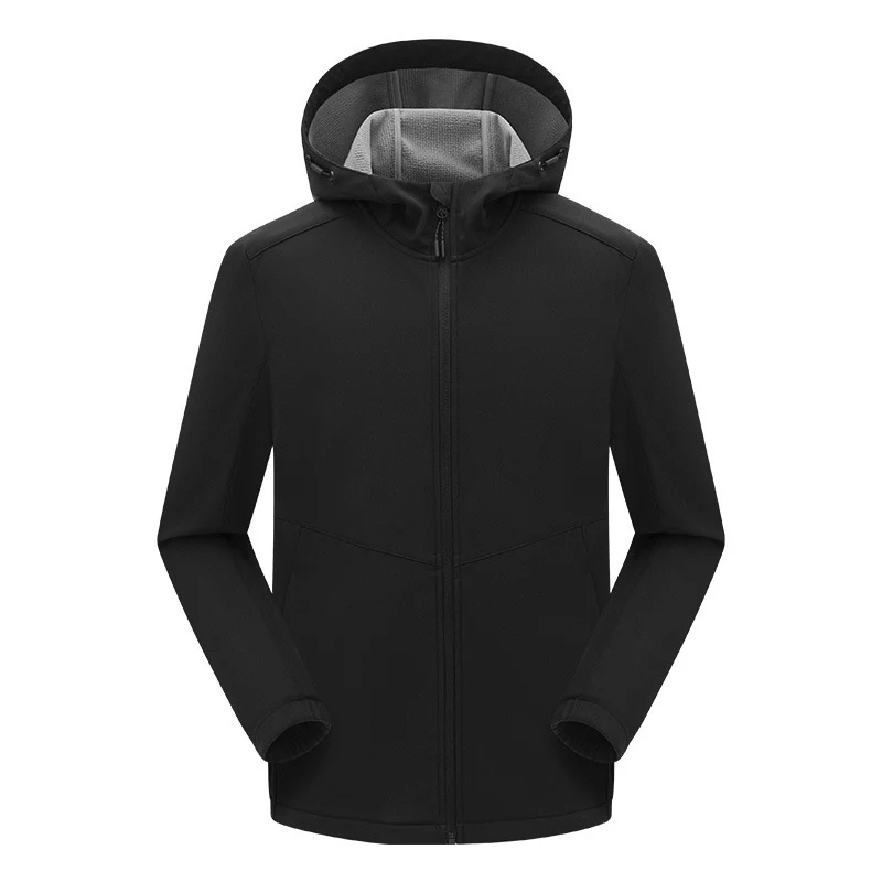 Herren technische Softshelljacke mit fleecegefütterter Kapuze und elastischem Stretchschnitt Nord Taschen