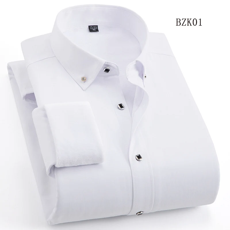Herren Gefüttertes Businesshemd mit Thermofleece‑Innenseite und Button‑Down‑Kragen Nord Taschen