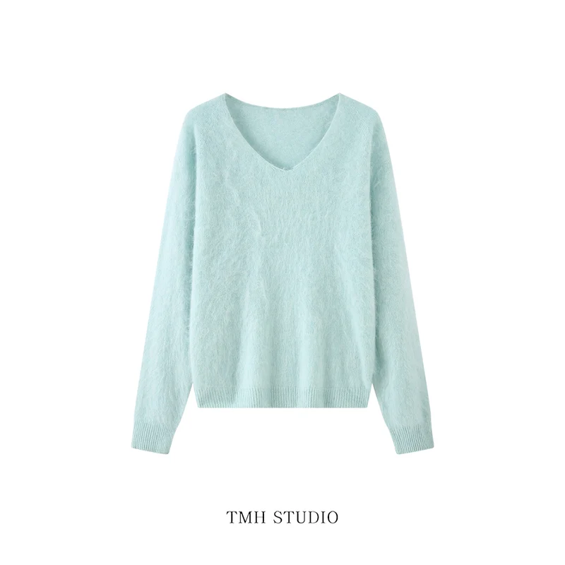 Damen Feinstrick-Cardigan in Mohair-Optik mit stoffbezogenen Knöpfen Nord Taschen