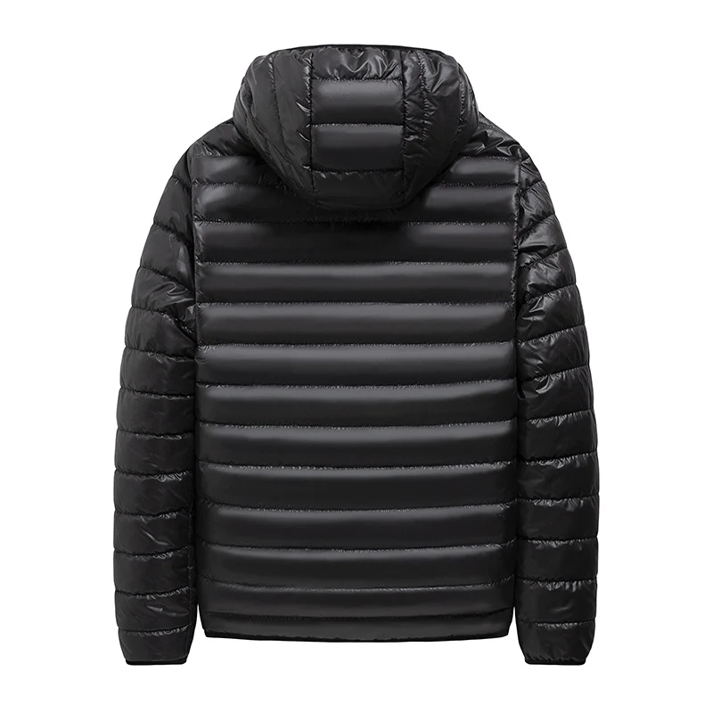 Herren Packbare Minimalistische Stepp-Kapuzenjacke mit wasserabweisender Außenlage & Thermofaser Nord Taschen