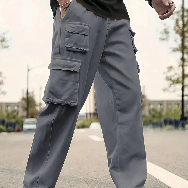 Herren Oversized Cargohose mit verstärkten Klappfächern und geradem Bein Nord Taschen