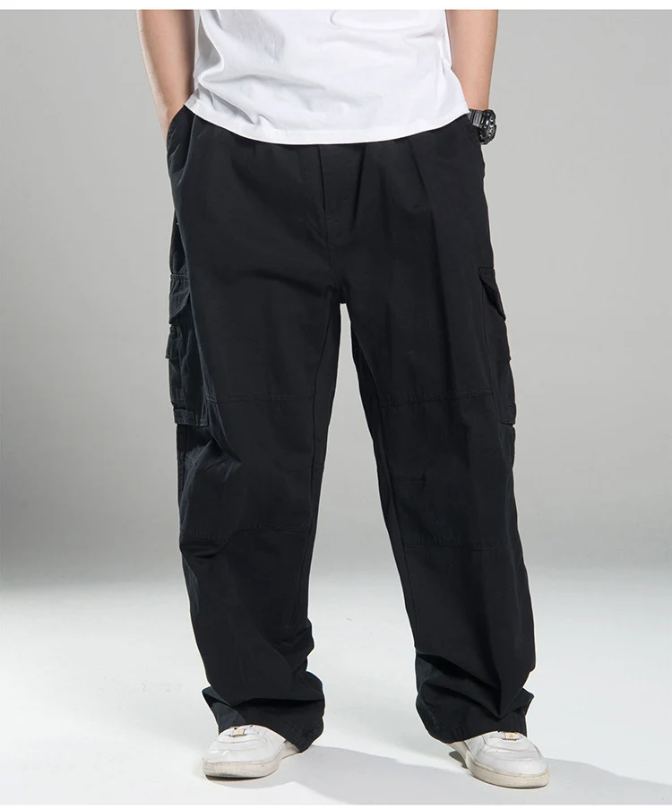 Herren Oversized Cargo-Hose mit weitem Bein, Mehrfach-Taschen und verstärkten Nähten Nord Taschen