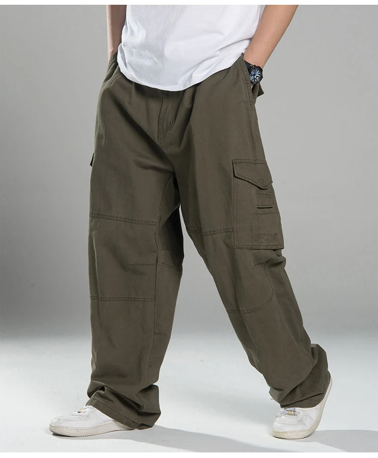 Herren Oversized Cargo-Hose mit weitem Bein, Mehrfach-Taschen und verstärkten Nähten Nord Taschen
