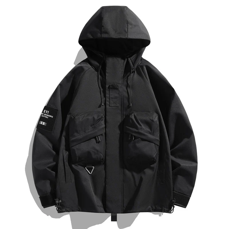 Herren Oversize Utility-Parka mit Kapuze, Multifach-Taschen & wasserabweisender Funktionsmembran Nord Taschen