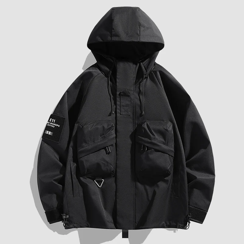 Herren Oversize Utility-Parka mit Kapuze, Multifach-Taschen & wasserabweisender Funktionsmembran Nord Taschen