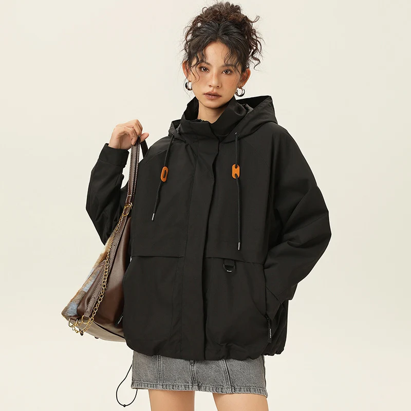 Damen Kapuzen-Utility-Parka mit wasserdichter Membran, großen Fronttaschen & verstellbarem Saum Nord Taschen