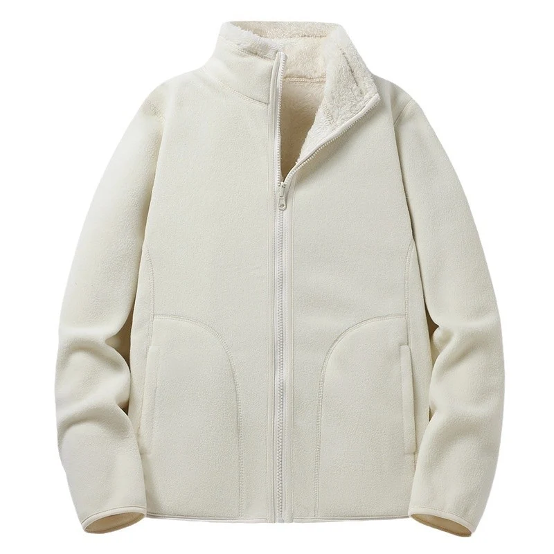 Damen Gefütterte Fleece-Jacke mit Teddyfutter, Stehkragen & durchgehendem Reißverschluss Nord Taschen