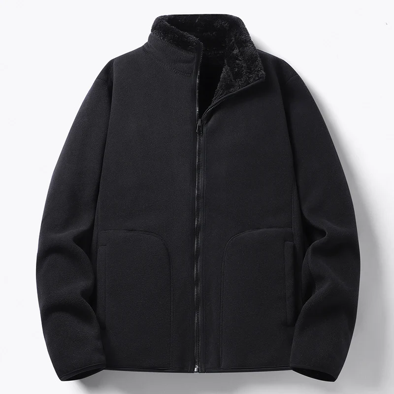 Damen Gefütterte Fleece-Jacke mit Teddyfutter, Stehkragen & durchgehendem Reißverschluss Nord Taschen