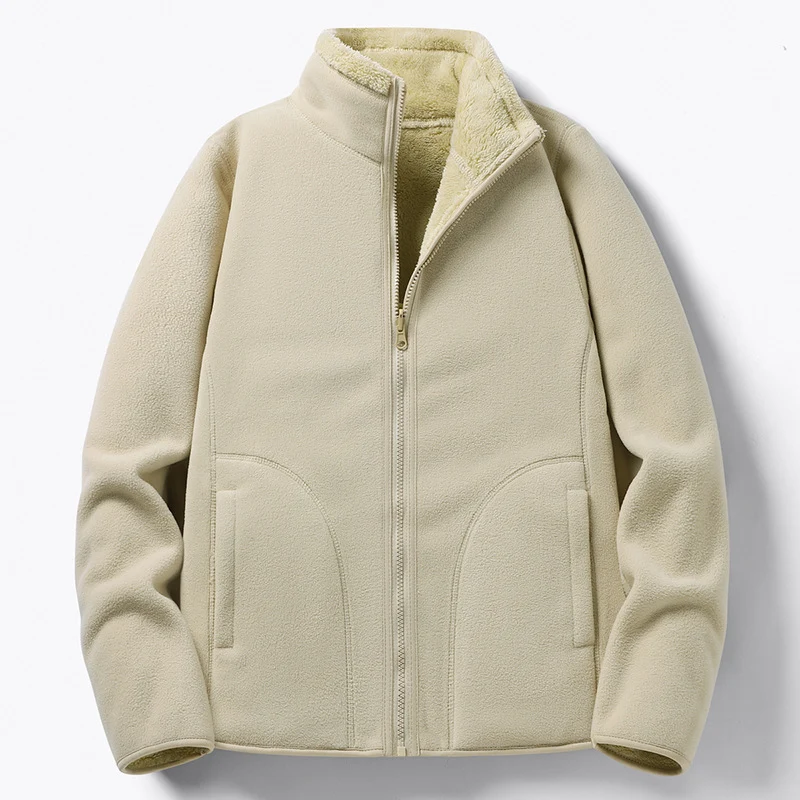 Damen Gefütterte Fleece-Jacke mit Teddyfutter, Stehkragen & durchgehendem Reißverschluss Nord Taschen