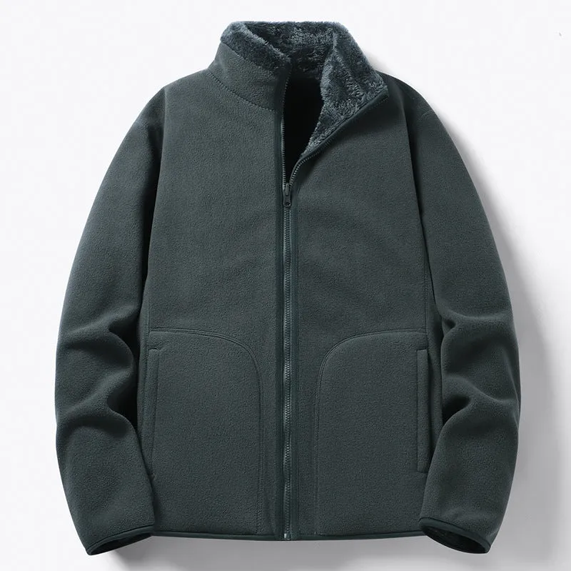 Damen Gefütterte Fleece-Jacke mit Teddyfutter, Stehkragen & durchgehendem Reißverschluss Nord Taschen