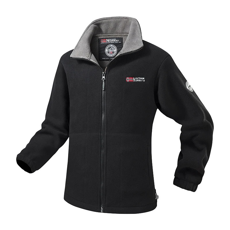 Damen Fleecejacke mit Stehkragen, windabweisender Struktur & verstellbarem Kordelzugsaum Nord Taschen