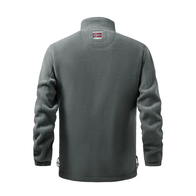 Damen Fleecejacke mit Stehkragen, windabweisender Struktur & verstellbarem Kordelzugsaum Nord Taschen