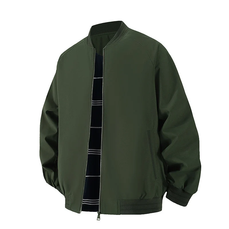 Herren Leichte Windbreaker-Bomberjacke mit Raglanärmeln, elastischen Bündchen und Zwei-Wege-Reißverschluss Nord Taschen