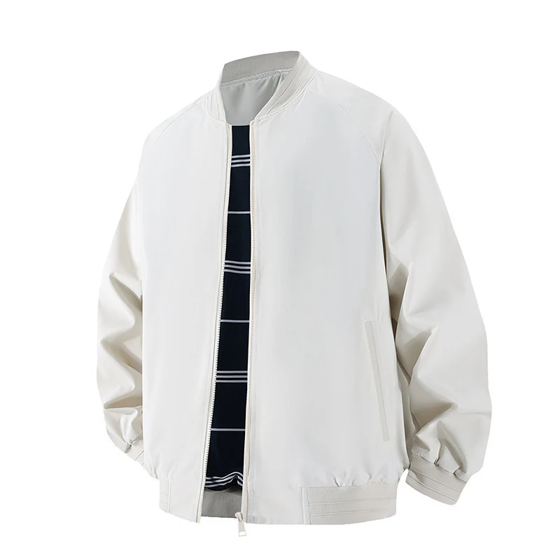 Herren Leichte Windbreaker-Bomberjacke mit Raglanärmeln, elastischen Bündchen und Zwei-Wege-Reißverschluss Nord Taschen