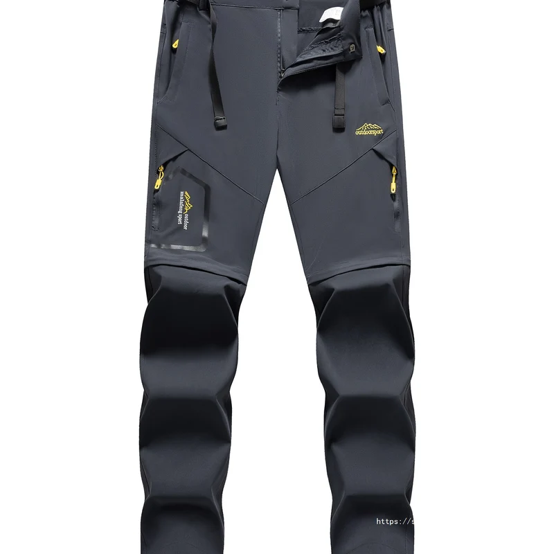 Herren Technische Softshell Zipp‑Wanderhose mit abnehmbaren Beinen und verstellbarem Gürtel Nord Taschen