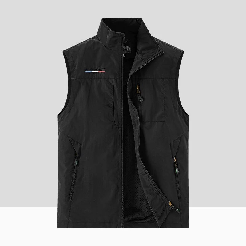 Herren Technische Outdoor-Weste mit atmungsaktivem Mesh-Futter, Reißverschlusstaschen & Stehkragen Nord Taschen