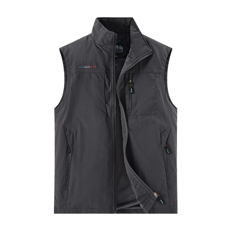 Herren Technische Outdoor-Weste mit atmungsaktivem Mesh-Futter, Reißverschlusstaschen & Stehkragen Nord Taschen
