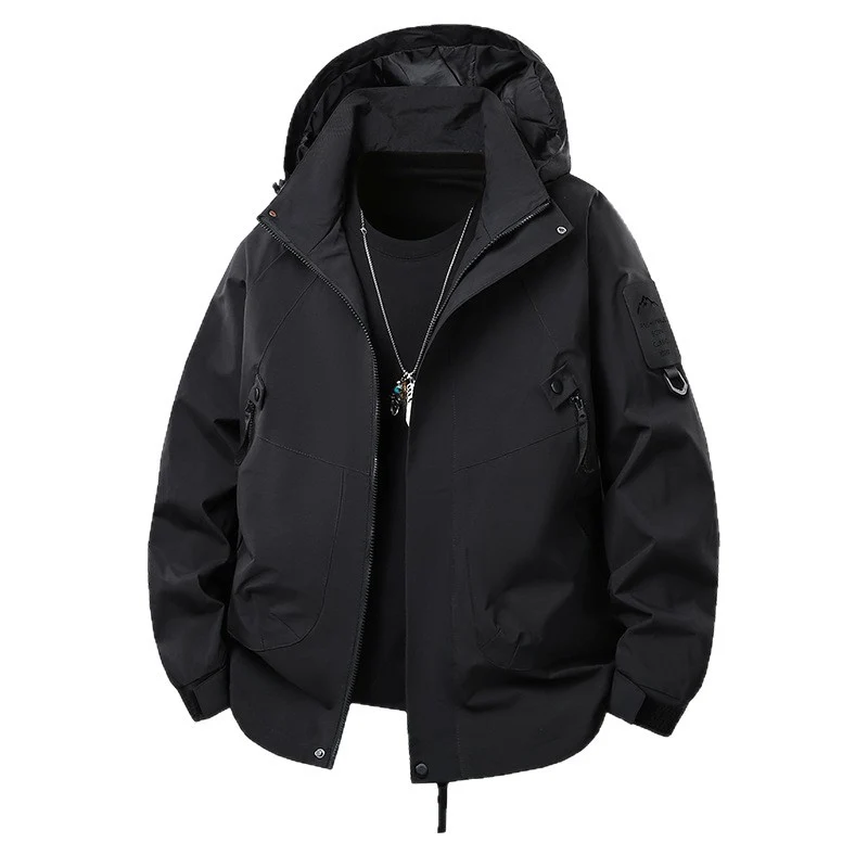 Herren Technische Kapuzen-Softshelljacke mit wasserabweisender Membran, Reißverschluss‑Taschen und verstellbarem Bund Nord Taschen