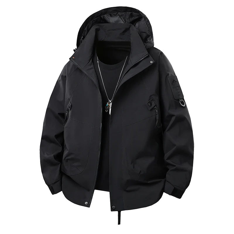 Herren Technische Kapuzen-Softshelljacke mit wasserabweisender Membran, Reißverschluss‑Taschen und verstellbarem Bund Nord Taschen
