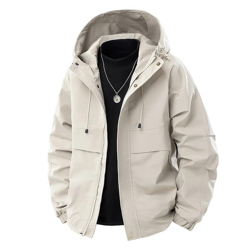 Herren Technische Kapuzen-Outdoorjacke mit Utility-Taschen und winddichter Membran Nord Taschen