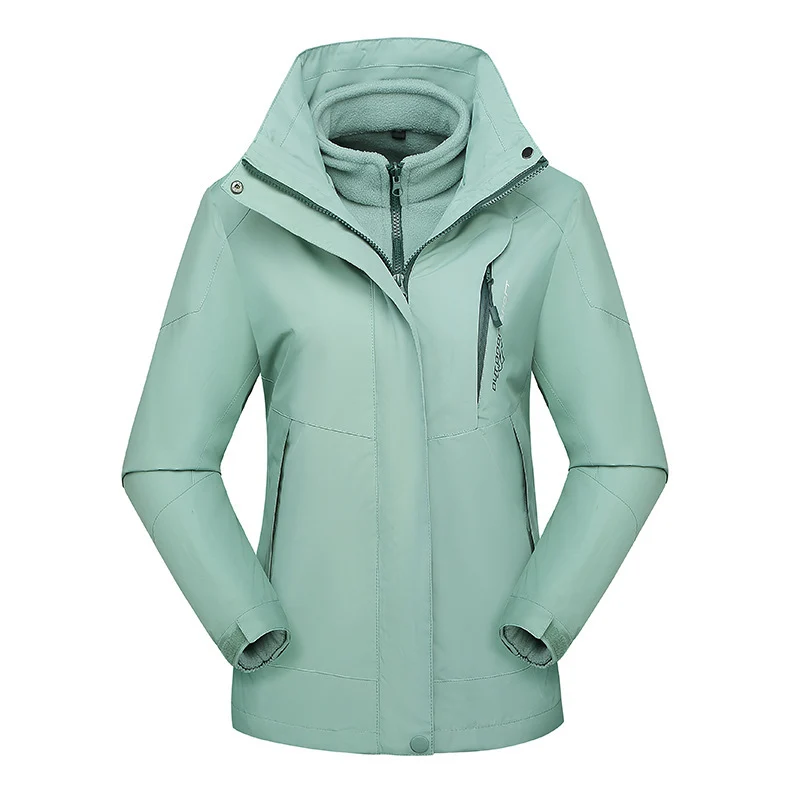 Damen vielseitige Outdoorjacke mit abnehmbarer Fleece‑Innenjacke und winddichter Softshell‑Hülle Nord Taschen