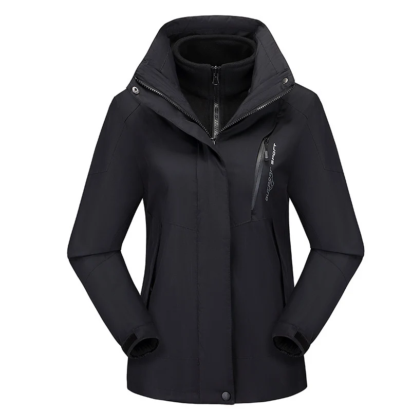 Damen vielseitige Outdoorjacke mit abnehmbarer Fleece‑Innenjacke und winddichter Softshell‑Hülle Nord Taschen