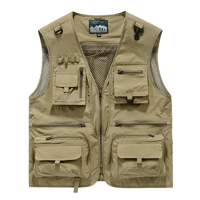 Herren Multitaschen-Funktionsweste für Angeln & Outdoor mit Mesh-Rücken Nord Taschen