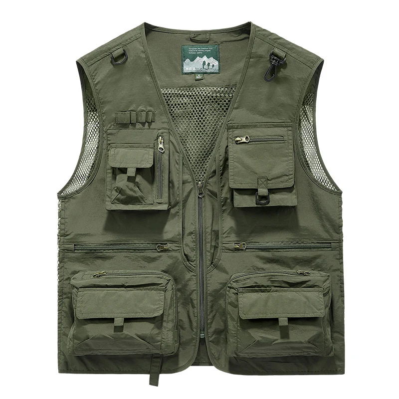 Herren Multitaschen-Funktionsweste für Angeln & Outdoor mit Mesh-Rücken Nord Taschen