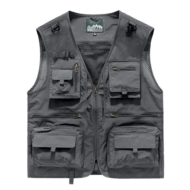 Herren Multitaschen-Funktionsweste für Angeln & Outdoor mit Mesh-Rücken Nord Taschen