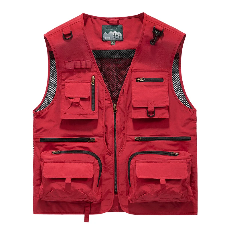 Herren Multitaschen-Funktionsweste für Angeln & Outdoor mit Mesh-Rücken Nord Taschen