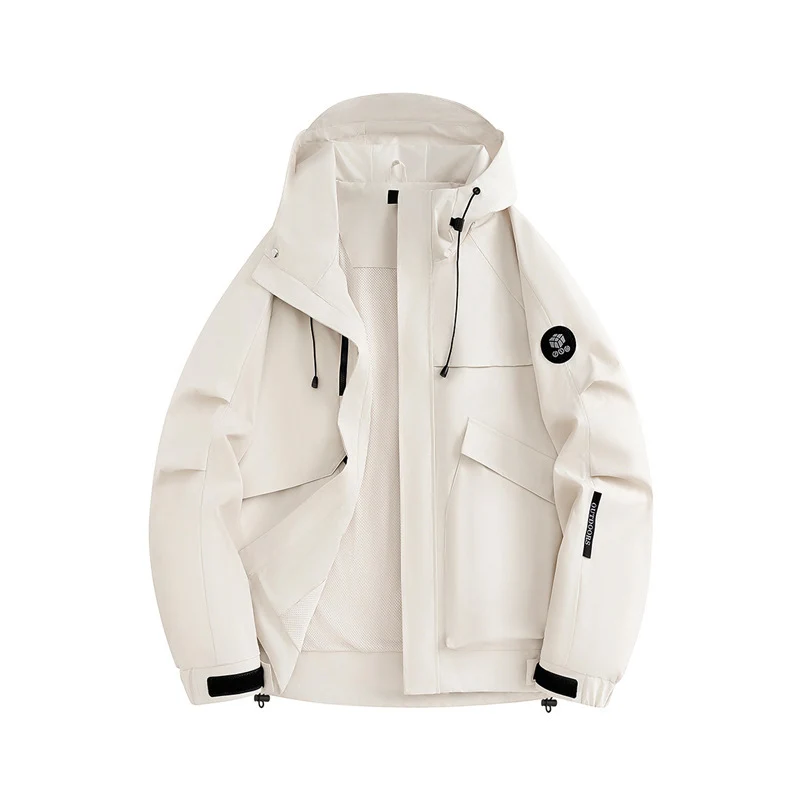 Herren Multifunktionale Wetterfeste Hybridjacke mit Mesh-Belüftung verdecktem Reißverschluss & Utility‑Taschen Nord Taschen