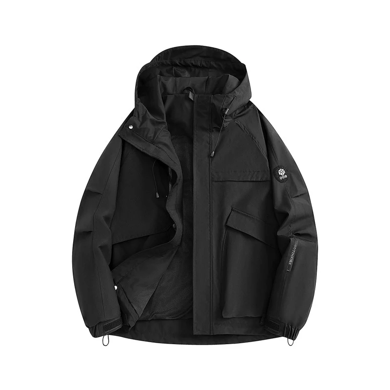 Herren Multifunktionale Wetterfeste Hybridjacke mit Mesh-Belüftung verdecktem Reißverschluss & Utility‑Taschen Nord Taschen