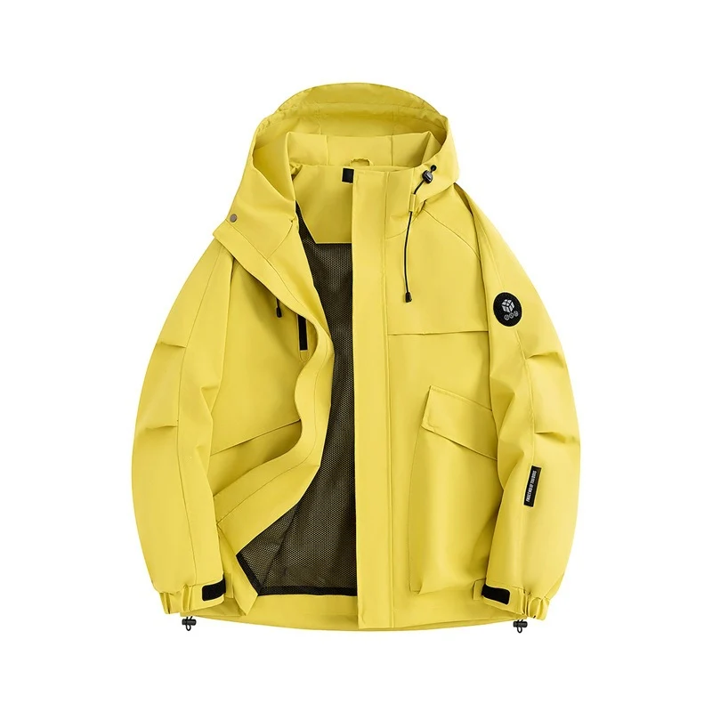 Herren Multifunktionale Wetterfeste Hybridjacke mit Mesh-Belüftung verdecktem Reißverschluss & Utility‑Taschen Nord Taschen