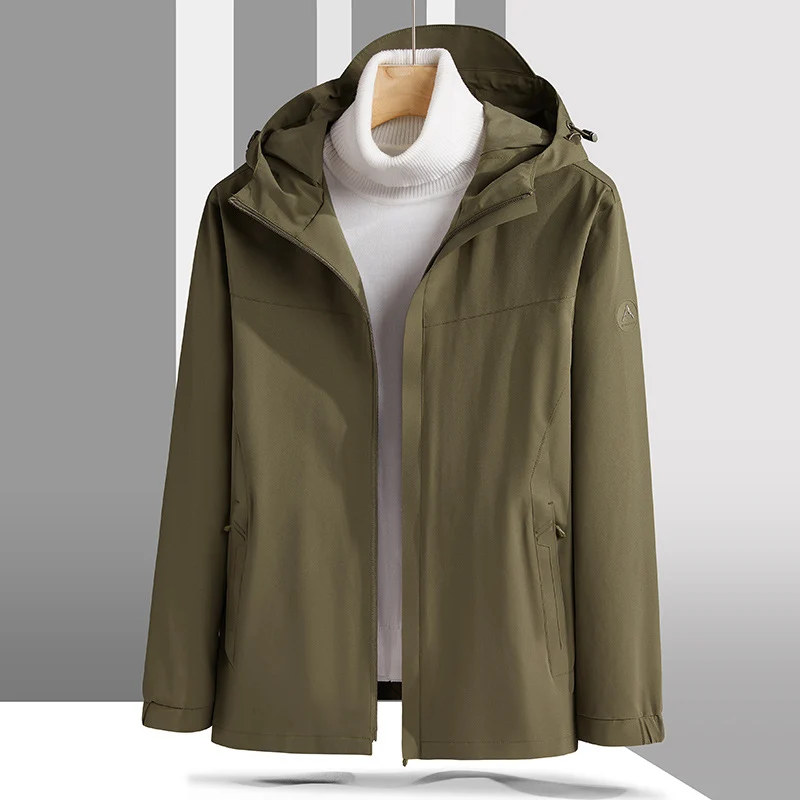 Herren Leichte technische Softshelljacke mit verstellbarer Kapuze und minimalistischer Sportpassform Nord Taschen